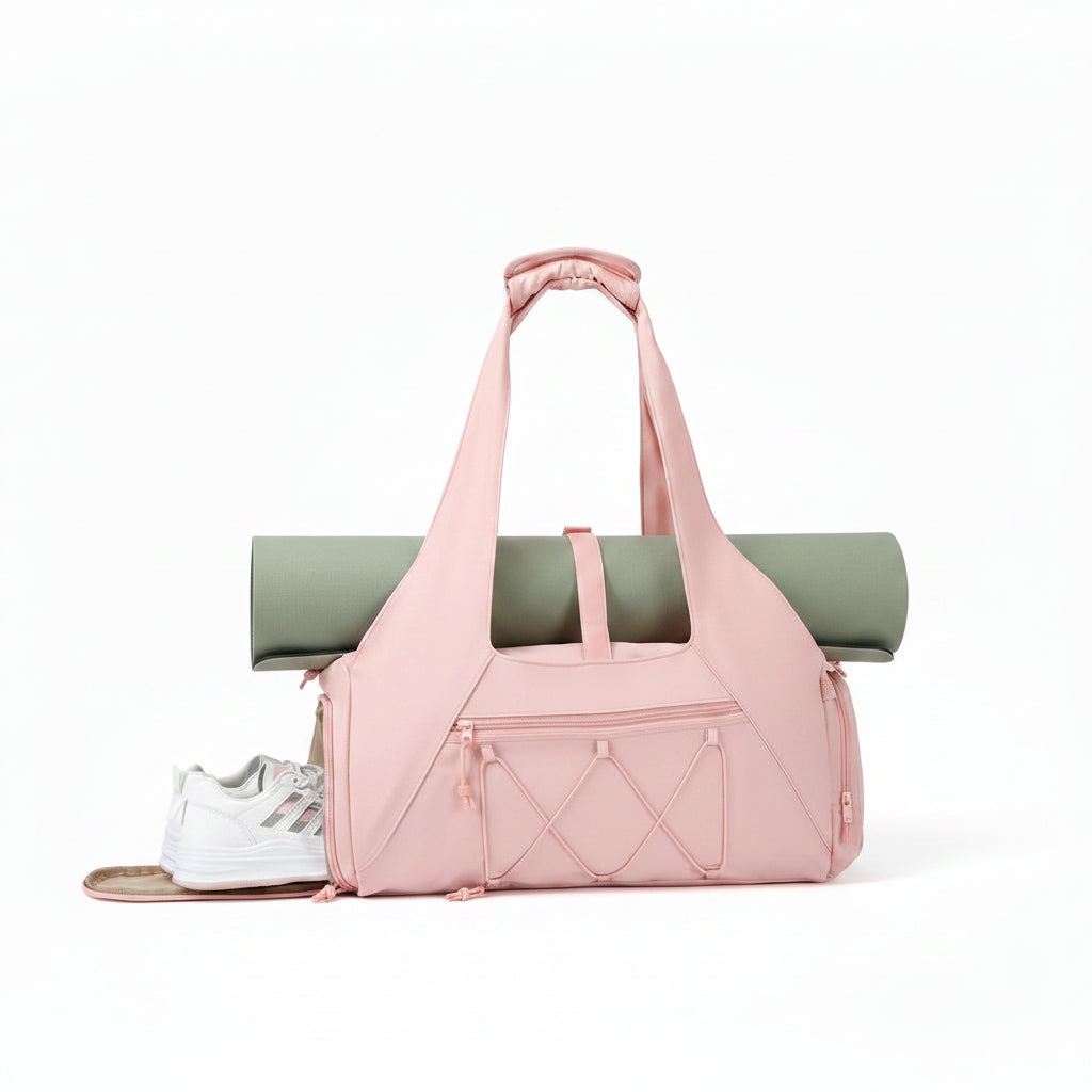 Yoga Mat Bag with Shoe Compartment and Wet Pocket - Versatile Gym Tote with Yoga Strap for Travel and Fitness Essentials