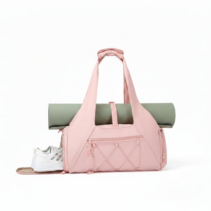 Yoga Mat Bag with Shoe Compartment and Wet Pocket - Versatile Gym Tote with Yoga Strap for Travel and Fitness Essentials
