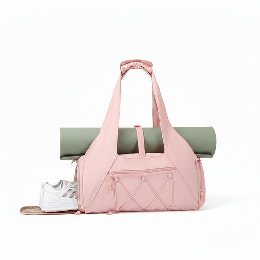 Yoga Mat Bag with Shoe Compartment and Wet Pocket - Versatile Gym Tote with Yoga Strap for Travel and Fitness Essentials