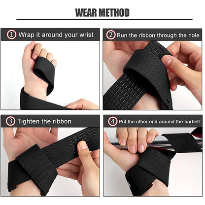 Weightlifting Wrist Straps Strength Training Adjustable Non-Slip Gym Fitness Lifting Strap Wrist Support Sports Grip Band